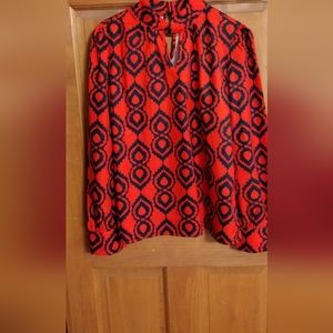 Red and black blouse size large